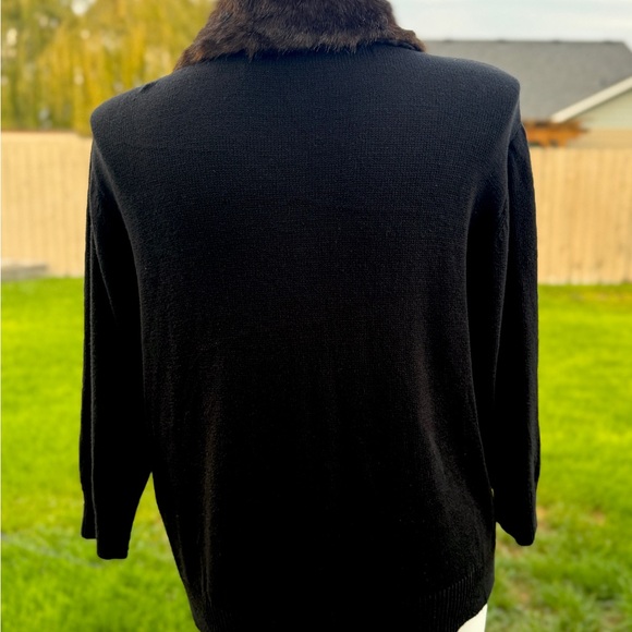 Torrid Black Cardigan with Faux Fur Collar - Picture 3 of 4